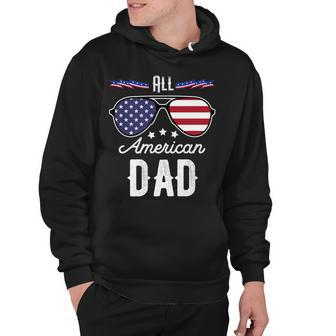 Mens All American Dad 4Th Of July Sunglasses Hoodie - Seseable