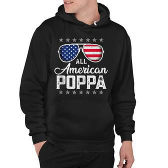 Mens All American Poppa 4Th Of July Men Fathers Day Hoodie - Seseable