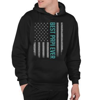 Mens American Flag Dad Gift For Fathers Day Best Papi Ever Hoodie - Seseable