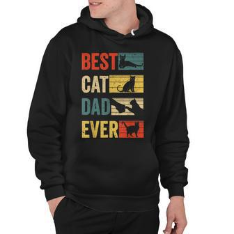Mens Best Cat Dad Ever Funny Fathers Day Cat Dad Hoodie - Thegiftio UK