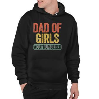 Mens Dad Of Girls Outnumbered Fathers Day Hoodie | Mazezy