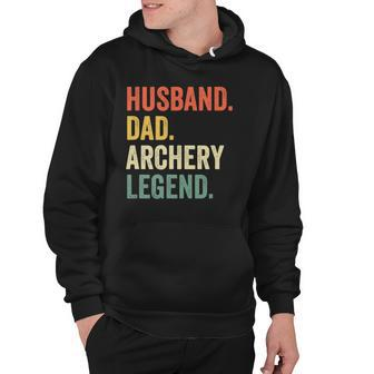 Mens Funny Archer Husband Dad Archery Legend Vintage Hoodie - Thegiftio UK