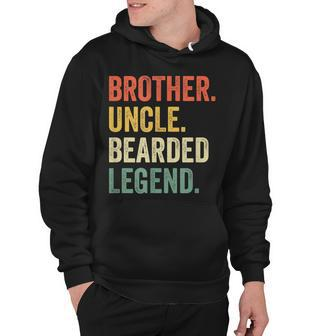 Mens Funny Bearded Brother Uncle Beard Legend Vintage Retro V2 Hoodie - Thegiftio UK
