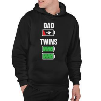 Mens Funny Dad Fathers Day Birthday Twins Twin Dad Hoodie - Seseable