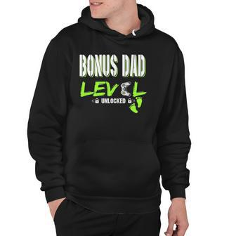 Mens Gaming Bonus Dad Level Unlocked Gamer Leveled Up Fathers Hoodie | Mazezy