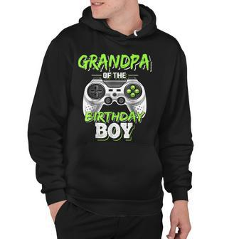 Mens Grandpa Of The Birthday Boy Matching Video Game Hoodie - Seseable