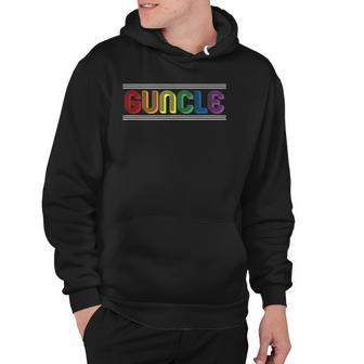 Mens Guncle Gay Uncle Lgbt Pride Flag Gift Hoodie | Mazezy