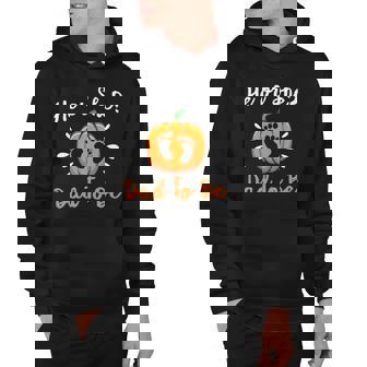 Mens Halloween Gender Reveal He Or She Dad To Be Pumpkin Hoodie | Mazezy
