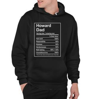 Mens Howard Dad Funny Men Nutrition Facts Fathers Day Michigan Hoodie - Thegiftio UK
