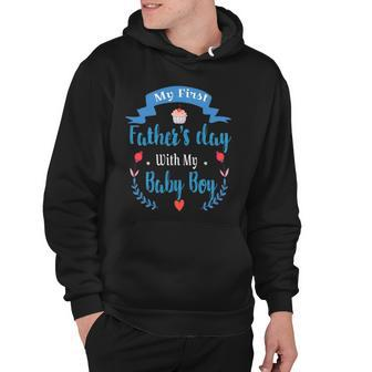 Mens My 1St Fathers Day Baby Boy Outfit New Daddy First Time Dad Hoodie | Mazezy