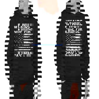 Mens My Favorite Police Officer Calls Me Dad Police Dad Of A Cop Hoodie - Thegiftio