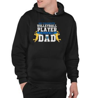 Mens My Favorite Volleyball Player Calls Me Dad For Men Fathers Day Hoodie | Mazezy