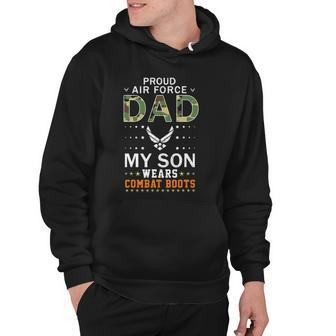 Mens My Son Wear Combat Boots-Proud Air Force Dad Camouflage Army Hoodie | Mazezy