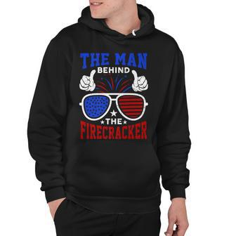 Mens New Dad 4Th Of July The Man Behind The Firecracker Patriotic Hoodie - Seseable