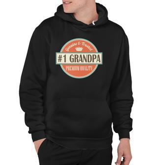 Mens Number 1 Grandpa 1 Grandfather Fathers Day Gift Hoodie | Mazezy