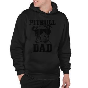 Mens Pitbull Dad Funny Dog Pitbull Sunglasses Fathers Day Pitbull V2 Hoodie - Thegiftio UK