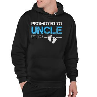 Mens Promoted To Uncle 2022 Funny New First Time Uncle 2022 Hoodie - Thegiftio UK