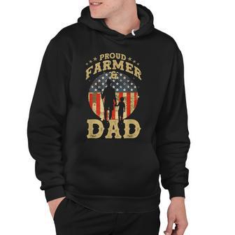 Mens Proud Farmer & Dad Patriotic Farming Hoodie - Thegiftio UK