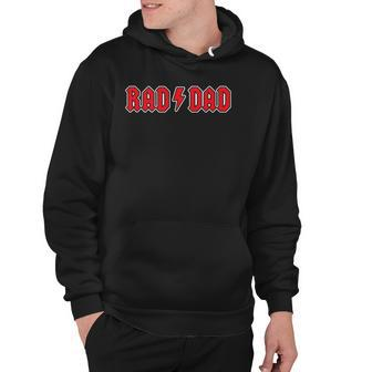 Mens Rad Dad Cool Vintage Rock And Roll Funny Fathers Day Papa Hoodie | Mazezy