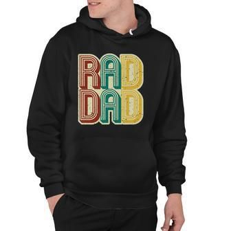 Mens Rad Dad Vintage Retro Fathers Day Gift Hoodie | Mazezy