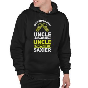 Mens Saxophone Uncle Like A Normal Uncle Saxophone Hoodie - Thegiftio UK