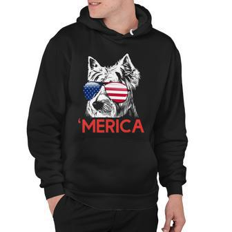 Merica Westie American Flag 4Th Of July Independence Day Hoodie | Mazezy