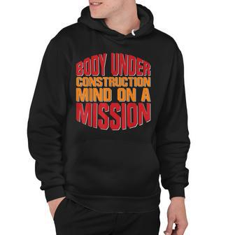 Mind On A Mission Workout Gym Motivational Quote Hoodie - Thegiftio UK