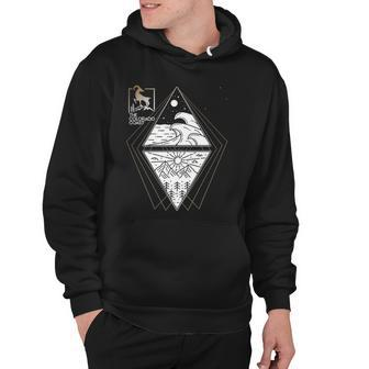 Mountains & Water Of Geometric Unity In The Rocky Mountains Hoodie - Thegiftio UK