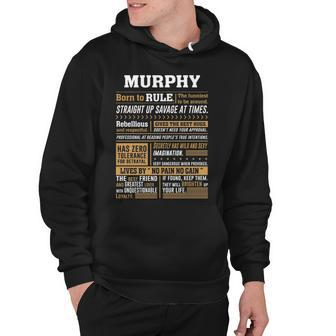 Murphy Name Gift Murphy Born To Rule Hoodie - Seseable