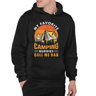My Favorite Camping Buddies Call Me Dad Vintage Fathers Day V3 Hoodie - Seseable