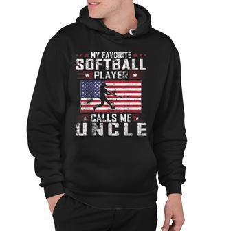 My Favorite Softball Player Calls Me Uncle Father Day Hoodie - Thegiftio UK