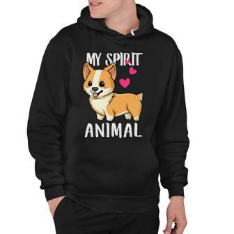 My Spirit Animal Corgi Dog Love-R Dad Mom Boy Girl Funny Hoodie - Monsterry UK