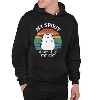 My Spirit Animal Is Fat Cat For Fat Cat Lover Vintage Style Hoodie | Mazezy