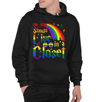No One Should Live In A Closet Lgbt-Q Gay Pride Proud Ally Hoodie | Mazezy UK