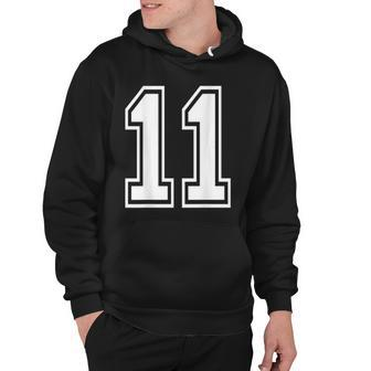 Number 11 Sports Player Number Back Of Hoodie | Mazezy