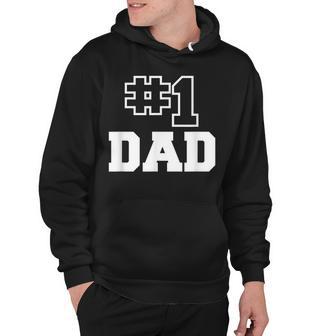 Number One Dad No 1 Best Papa Fathers Day Mens Hoodie - Thegiftio