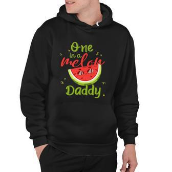 One In A Melon Daddy Watermelon Funny Family Matching Men Hoodie | Mazezy
