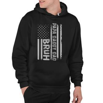 Papa Daddy Dad Bruh Fathers Day 4Th Of July Usa Flag Gift Zip Hoodie - Seseable