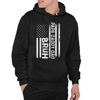 Papa Daddy Dad Bruh Fathers Day 4Th Of July Usa Vintage 2022 Zip Hoodie - Seseable
