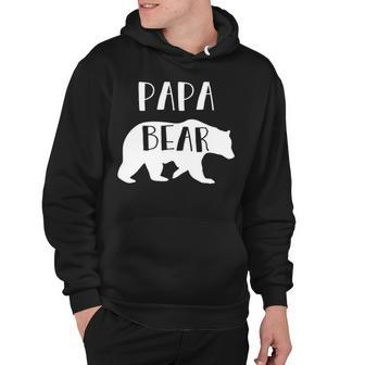 Papa Grandpa Gift Papa Bear Hoodie - Seseable