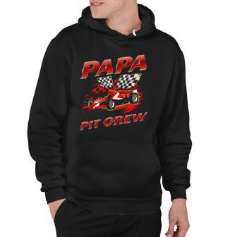 Papa Pit Crew Race Car Party Racing Family Hoodie - Thegiftio UK