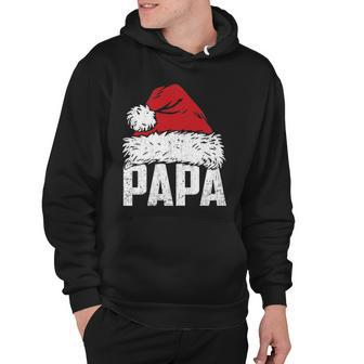 Papa Santa Hat Christmas Family Matching Pajamas Xmas Hoodie | Mazezy