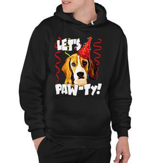Party Lets Pawty 8 Beagle Dog Hoodie - Seseable