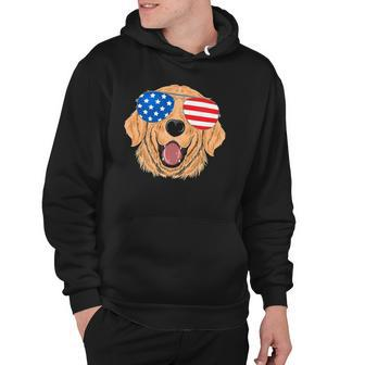 Patriotic Golden Retriever Dog 4Th Of July Gift Hoodie | Mazezy