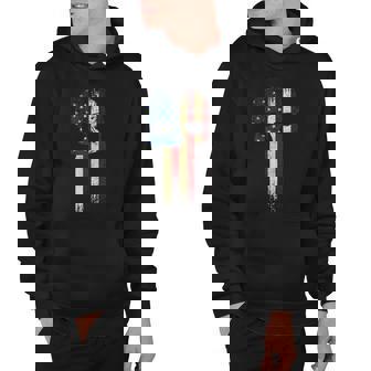 Patriotic Skull Usa Military American Flag Proud Veteran Hoodie | Mazezy