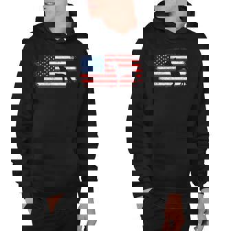 Patriotic Whippet American Flag Vintage Hoodie | Mazezy