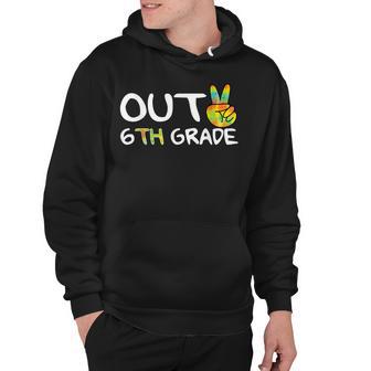 Peace Out 6Th Grade Tie Dye Graduation Class Of 2021 Virtual Hoodie - Thegiftio UK