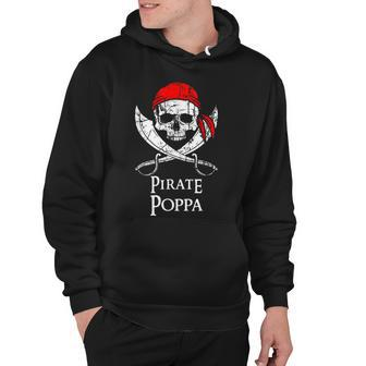 Pirate Poppa Skull And Crossbones Flag Hoodie - Thegiftio UK