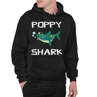 Poppy Grandpa Gift Poppy Shark Hoodie - Seseable