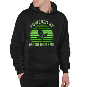Powered By Microgreens Vegan Urban Farmers Gardening Hoodie | Mazezy